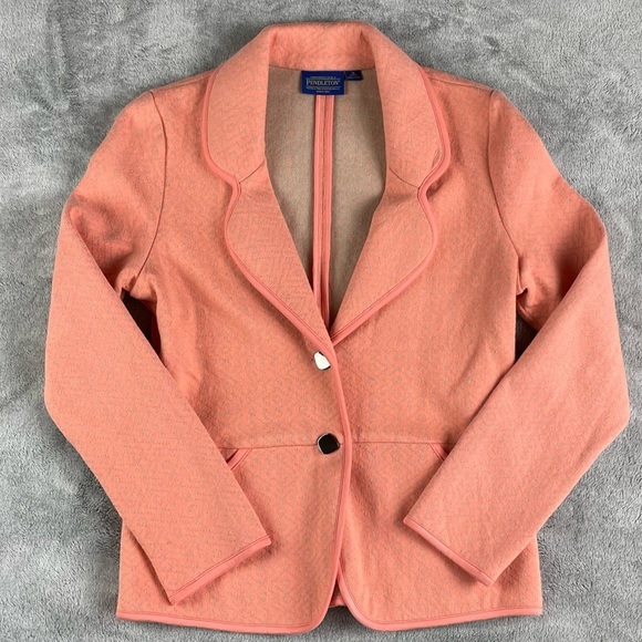 Pendleton Jackets & Blazers - NWOT Pendleton Jacquard Blazer 100% Cotton Knit Washable
